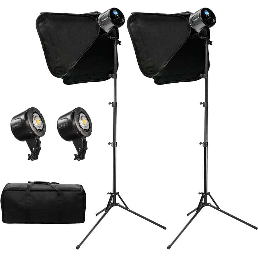 2x LED Video Lights for content creation filming and video