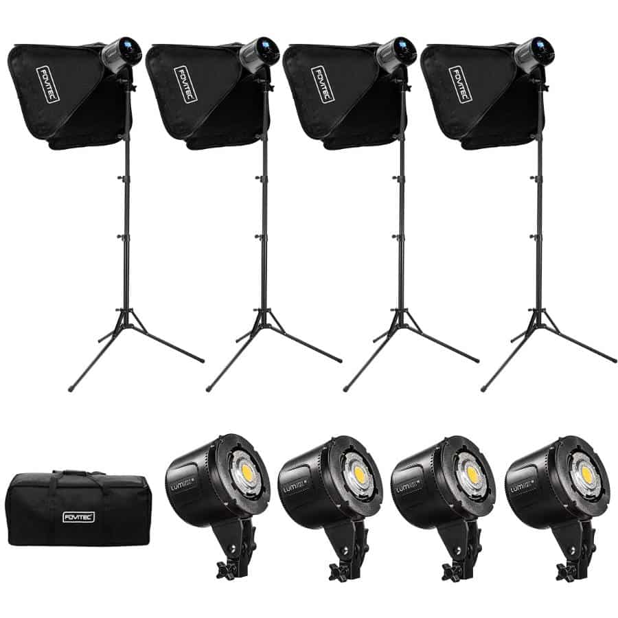 4x LED Video Lights for content creation filming and video