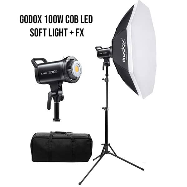 Godox LED Light with octa soft box - Video Lights for content creation filming and influencers