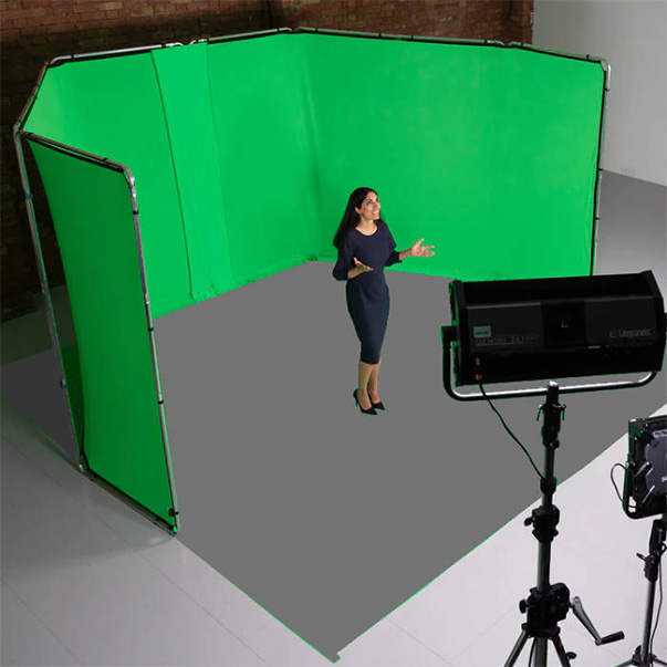 extra large 180 degree green screen for hire