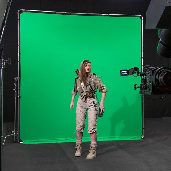 large 3x3m green screen hire