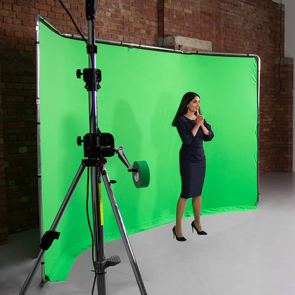 wide green screen backdrop for hire