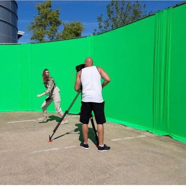 extra wide chroma key green screen for hire London